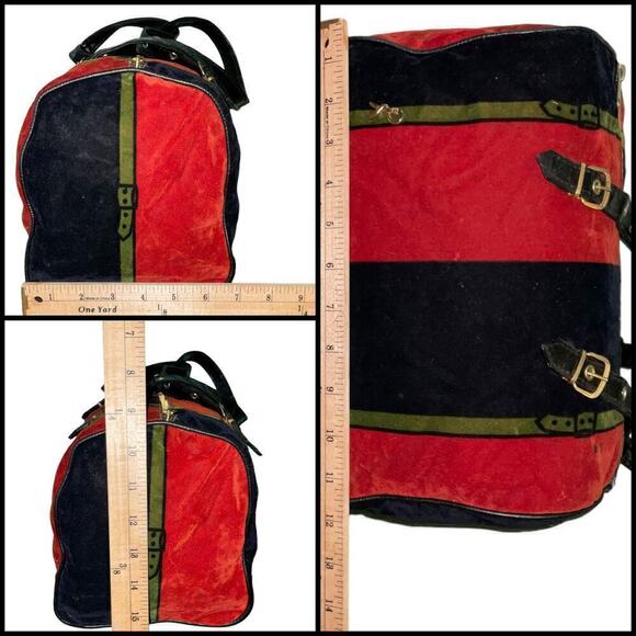Vintage Roberta di Camerino Velour Trompe L'oeil Duffle Boston Bag - Picture 6 of 16